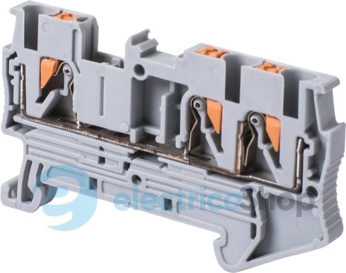 Клеммная колодка наборная на DIN-рейку e.tc.din.spring.2,5.1-2, 3контакты s070008 E.NEXT