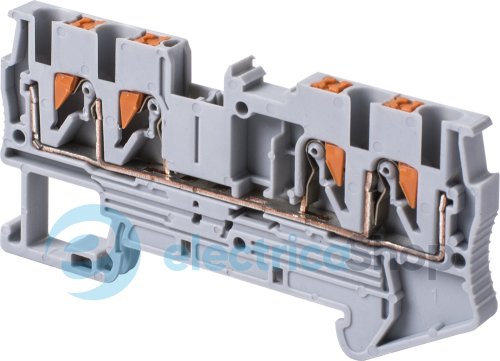 Клемна колодка набірна на DIN-рейку e.tc.din.spring.2,5.2-2, 4контакти s070010 E.NEXT