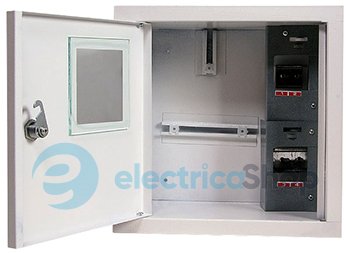 Корпус e.mbox.stand.w.f1.04.z металлический, под 1-ф. счетчик, 4 встраиваемая мод. с замком s0100002 E.NEXT