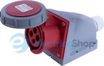 Силовая розетка стационарная e.socket.114.16.67, 4п., 400V, 16A, IP67, i082008 E.NEXT