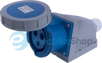 Силовая розетка стационарная e.socket.123.32.67, 3п., 230V, 32A, IP67, i082010 E.NEXT