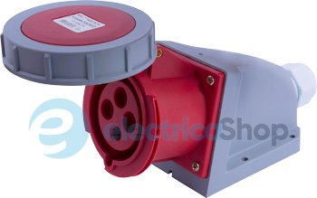 Силовая розетка стационарная e.socket.124.32.67, 4п., 400V, 32A, IP67, i082011 E.NEXT