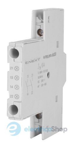 Блок контактов боковой к АЗД (40-80) DIN e.mp.pro.dz20: прил.2NO p004030 E.NEXT