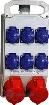 Монтажний набір, 2x16A, 3P+N+Z, 400V, 6x16A, 2P+Z, 250V, TAREL 342