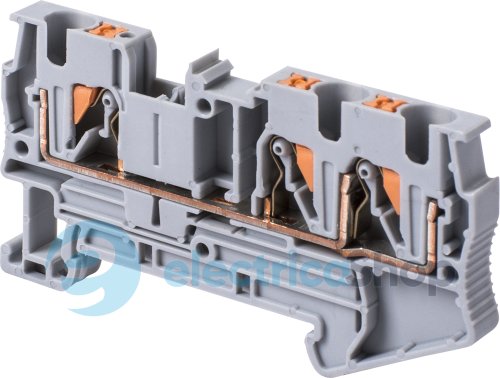 Клеммная колодка наборная на DIN-рейку e.tc.din.spring.4.1-2, 3контакты s070009 E.NEXT