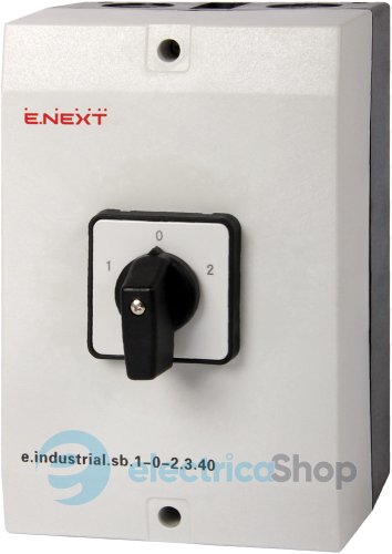 Пакетний перемикач в корпусі e.industrial.sb.1-0-2.3.40, 3р, 40А (1-0-2) i0360006 E.NEXT