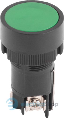 Кнопка пластиковая с фиксацией e.mb.eh135 зеленая 1NO+1NC p0810128 E.NEXT