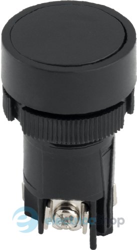 Кнопка пластиковая без фиксации e.mb.ea125 черная 1NO+1NC p0810130 E.NEXT