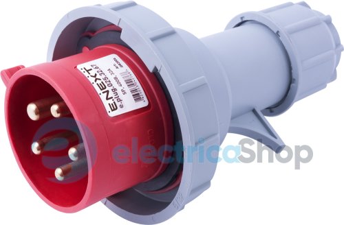 Силовая вилка переносная e.plug.025.32.67, 5п., 400V, 32A, IP67, i082006 E.NEXT