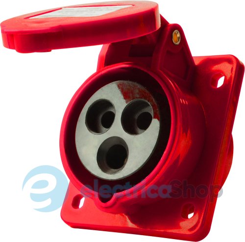 Силовая встраиваемая розетка e.socket.pro.3.16.wall, 3п., 230V, 16A, (413) p012010 E.NEXT