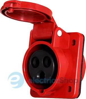 Силовая встраиваемая розетка e.socket.pro.4.16.wall, 4п., 380V, 16A, (414) p012012 E.NEXT