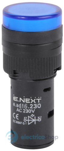 Арматура светосигнальная e.ad16.230.blue ?16мм 230В АС синяя s009016 E.NEXT