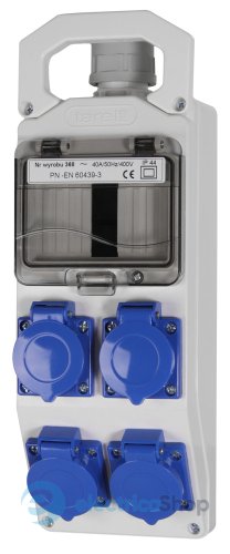 Монтажний набір, вікно 5-мод. 4х16A, 2Р+Z, 250V, TAREL 368