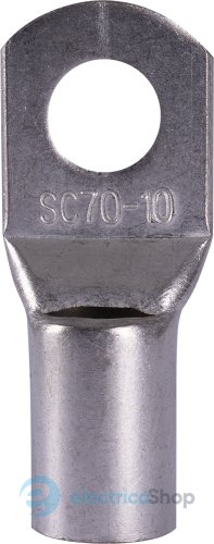 Медный луженый кабельный наконечник e.end.stand.c.70мм.кв. M10мм L=50мм E.NEXT s19025