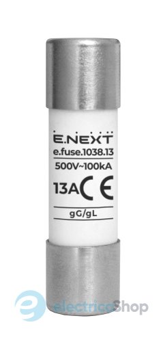 Запобіжник плавкий e.fuse.1038.13, типорозмір 10х38, 13А i0610016 E.NEXT