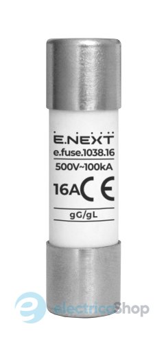 Запобіжник плавкий e.fuse.1038.16, типорозмір 10х38, 16А i0610017 E.NEXT
