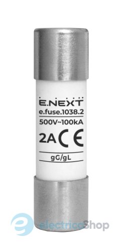 Запобіжник плавкий e.fuse.1038.2, типорозмір 10х38, 2 А i0610011 E.NEXT