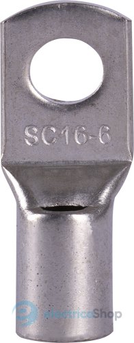 Медный луженый кабельный наконечник e.end.stand.c.16мм.кв. M6мм L=30мм E.NEXT s19019