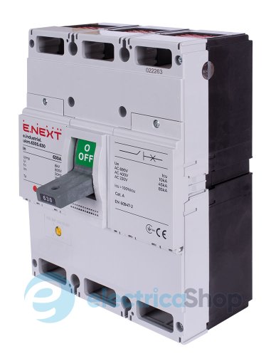 Силовой автоматический выключатель e.industrial.ukm.630S.630, 3р, 630А i0010011 E.NEXT