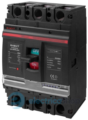 Силовой автоматический выключатель e.industrial.ukm.800Rе.800 с электронным расцепителем, 3р, 800А i0770025 E.NEXT