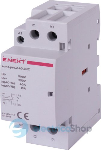 Модульный контактор e.mc.pro.2.40.2NC, 2р, 40А, 2NC, 220В p005227 E.NEXT