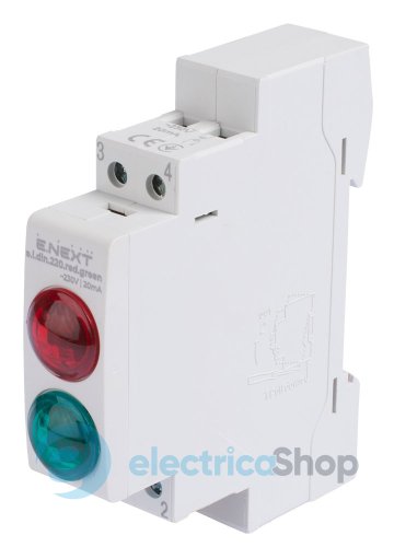 Индикатор на DIN-рейке e.i.din.220.red.green, красно-зеленый p059007 E.NEXT