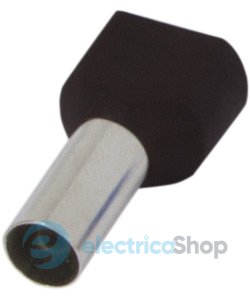 Изолированный наконечник e.terminal.stand.te.2.6.black (TE6014 black) 2x6 кв.мм, черный, 100шт s4037010 E.NEXT