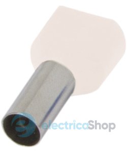 Изолированный наконечник e.terminal.stand.te.2.1.white (TE1008 white) 2x1 кв.мм, белый, 100шт s4037003 E.NEXT
