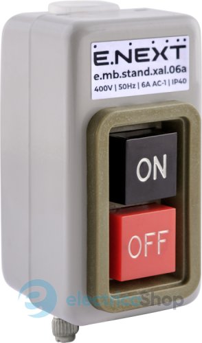 Кнопочный пост металлический e.mb.stand.xal.06a 3 фазы, 6А, On-Off s006023 E.NEXT