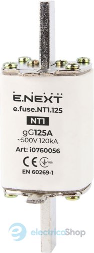 Запобіжник плавкий e.fuse.NT1.125, габарит 1, 125А i0760056 E.NEXT