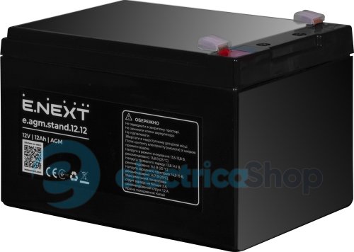 Акумуляторна батарея e.agm.stand.12.12 12В, 12Аг, AGM s072003 E.NEXT