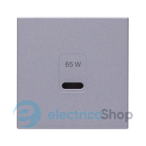 Накладка для розетки USB-65Вт Lumina/Gallery, Hager WXD115T, серебряная