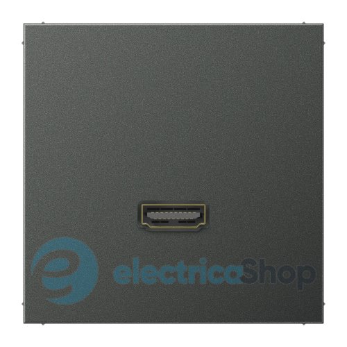 Розетка HDMI 2.0 тип Jung LS990 MAAL1112AN, колір антрацит матовий