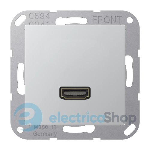 Розетка HDMI 2.0 тип А Jung A550/Flow MAA1112AL, цвет алюминий