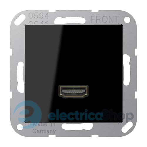 Розетка HDMI 2.0 тип Jung A550/Flow MAA1112SW, колір чорний