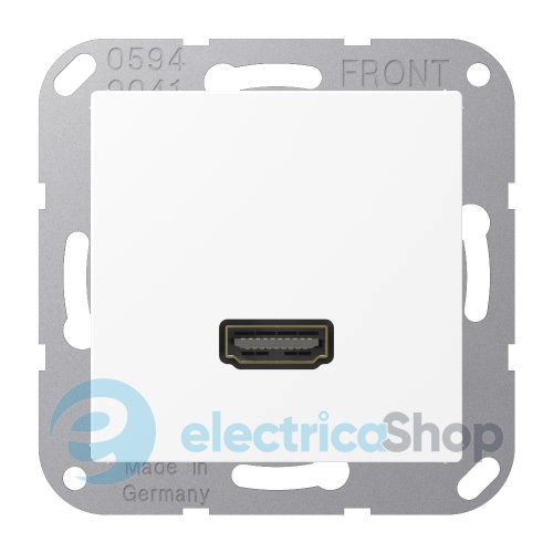 Розетка HDMI 2.0 тип Jung A550/Flow MAA1112WWM, білий матовий