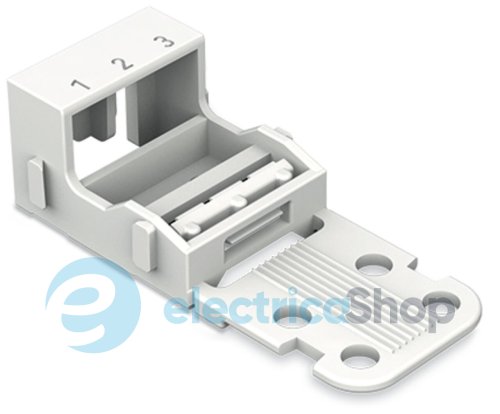 Держатель клемм Wago для 3-проводных клеммных колдок винтового монтажа 4м² белый Wago 221-503