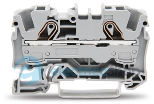 Клема прохідна 2-провідна сіра Wago 2006-1201