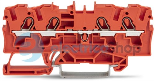 Клемма TOP JOB S 4-проводящая din 35 2.5(4)mm QMM красная (упаковка 50шт) Wago 2004-1403