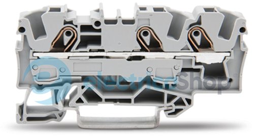 Клема прохідна 3-пров., 0,5 - 6 (10) м2, сіра Wago 2006-1301