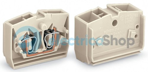 Клема 4-провідна проміжна 1-POL., 2,5 QMM, колір. cв-сіра, Eх е II Wago 264-231