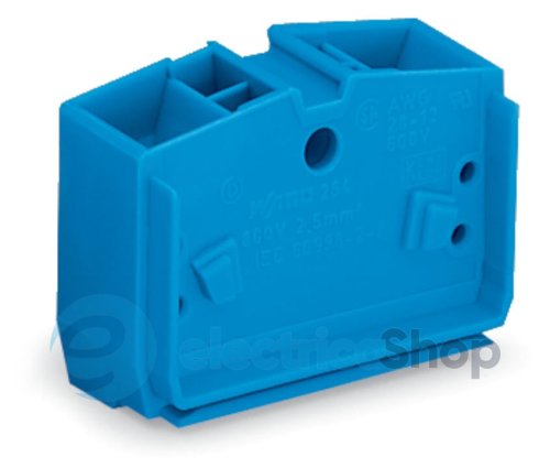 Клема 4-провідна проміжна, 1-POL., 2,5 QMM, колір. синя Wago 264-354