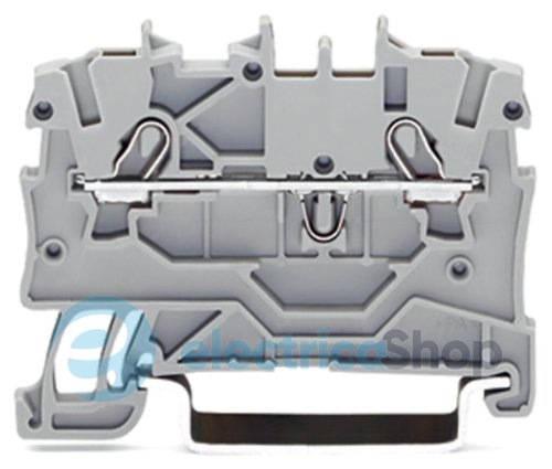 Клема прохідна 2-пров., 0,14 - 1 (1,5) м2, сіра Wago 2000-1201