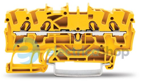 Клема прохідна 4-пров., 0,25 - 2,5 (4) м2, жовта Wago 2002-1406