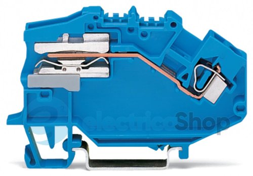 Клемма проходная 1-пер. с подкл. к шине, 0,08 – 4 м 2, синяя Wago 781-613