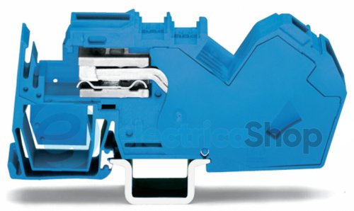 Клема прохідна 1-провідна N-роз'єднана; 35 м²; з інтегрованою торцевою пластиною; синя Wago 785-613