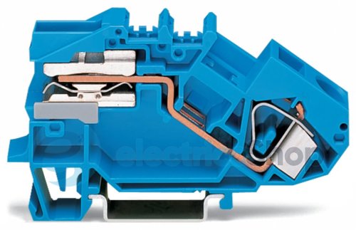 Клема прохідна 1-провідна N-роз'єднувача 16 м² CAGE CLAMP® синя Wago 783-613