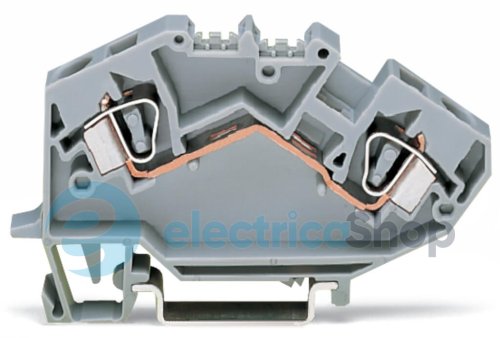 Клема прохідна 2-провідна; 6,00 mm²; сіра Wago 782-601