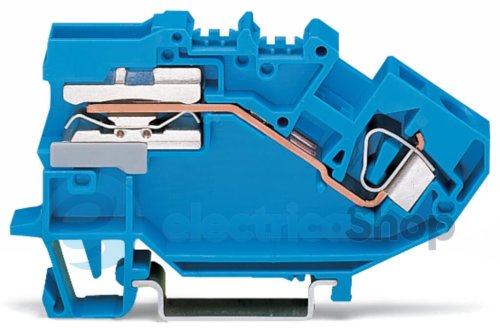 Клема прохідна 1-провідна N-роз'єднана; 6 м²; синя Wago 782-613