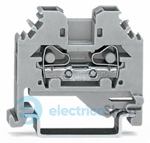 Клема 2-провідна din 35 з боковим підключенням 4м сіра Wago 281-101